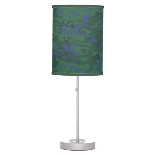 Twilight Green Camo Table Lamp