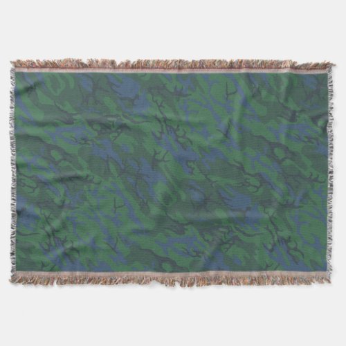 Twilight Green Camo Throw Blanket