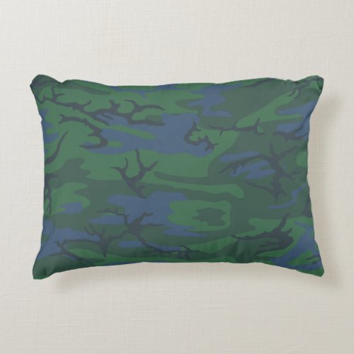 Twilight Green Camo Throw Pillow