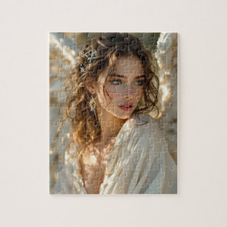 Twilight Guardian – Angel of Gilded Wings Jigsaw Puzzle
