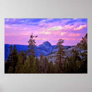 Twilight - Half Dome - Yosemite National Park Poster