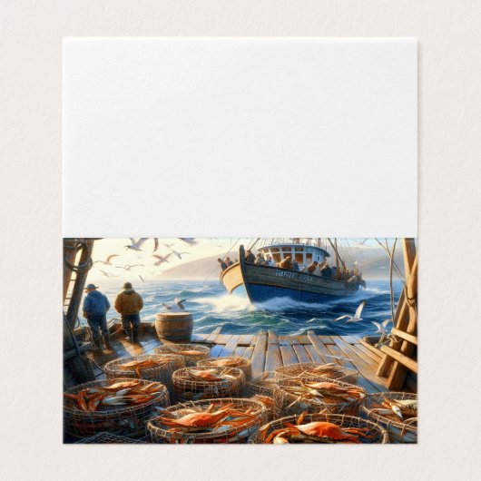 Twilight Harvest Fishermen Collecting Crabs (Outside Unfolded)