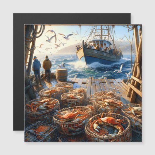 Twilight Harvest Fishermen Collecting Crabs (Front/Back)