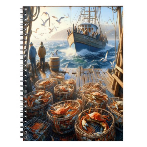 Twilight Harvest Fishermen Collecting Crabs Notebook