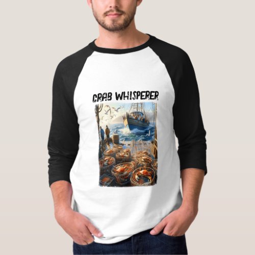 Twilight Harvest Fishermen Collecting Crabs T_Shirt