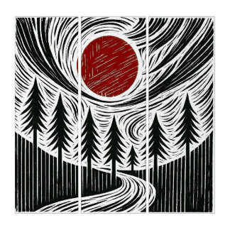 Twilight in the Pines Triptych