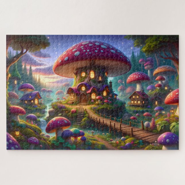 Twilight in Toadstool Town Jigsaw Puzzle (Horizontal)