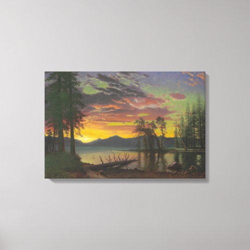 Twilight Lake Tahoe c1870s oil on canvas Canvas Print
