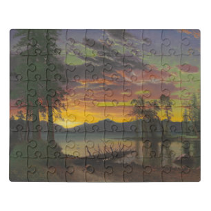 Twilight, Lake Tahoe, c.1870s (oil on canvas) Jigsaw Puzzle