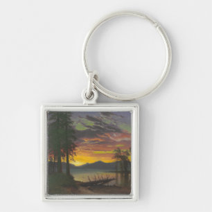 Twilight, Lake Tahoe, c.1870s (oil on canvas) Keychain