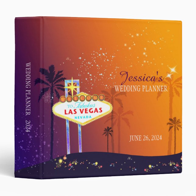 Twilight Las Vegas Wedding Planner 3 Ring Binder (Front/Spine)