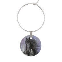 TWILIGHT MAGIC Friesian Horse wine charm