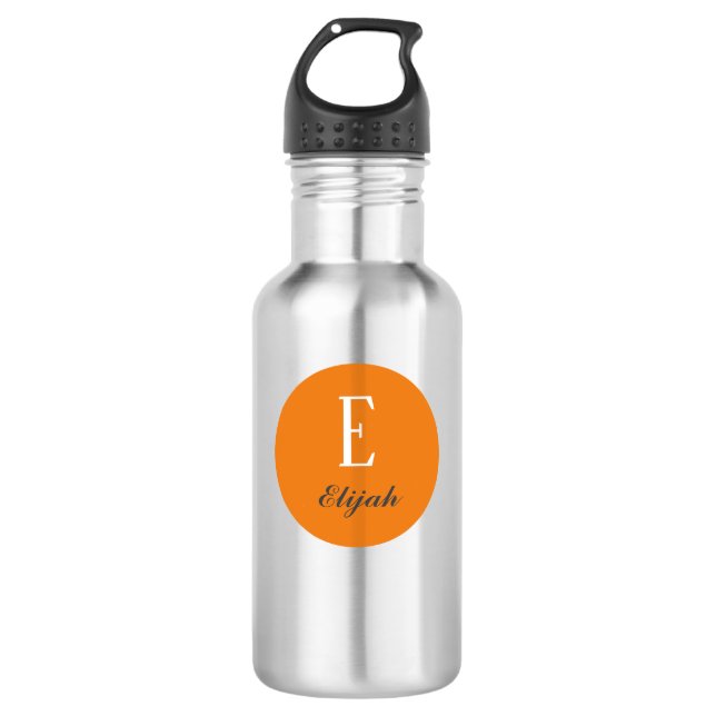 Twilight monogram customized name and initial stainless steel water bottle (Front)