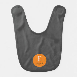 Twilight monogram customized name baby bib