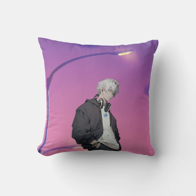 Twilight Mood – Anime Throw Pillow (Front)