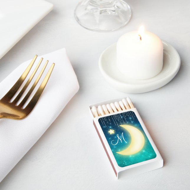 Twilight Moon Stars Mystical Monogram  Matchboxes (Insitu)