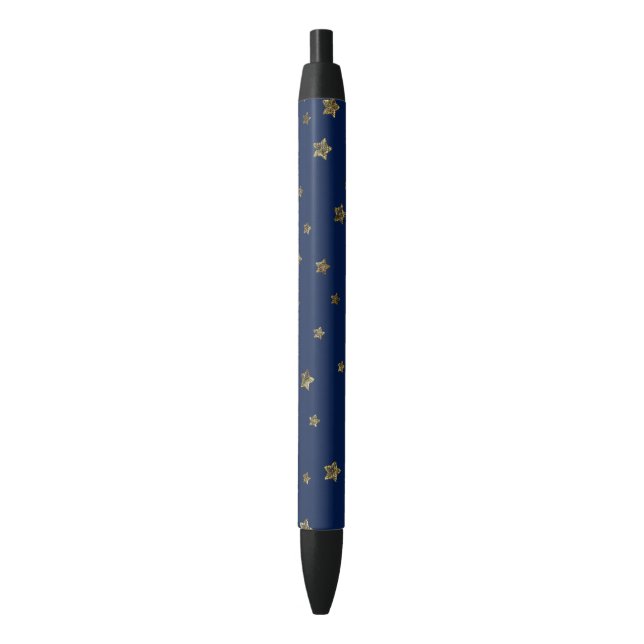 Twilight Navy and Gold Stars Pen (Front Vertical)