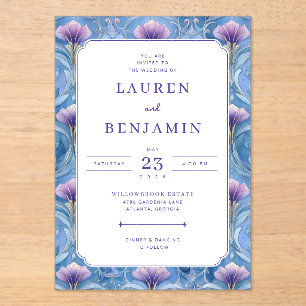 Twilight Nouveau Wedding Acrylic Invitations