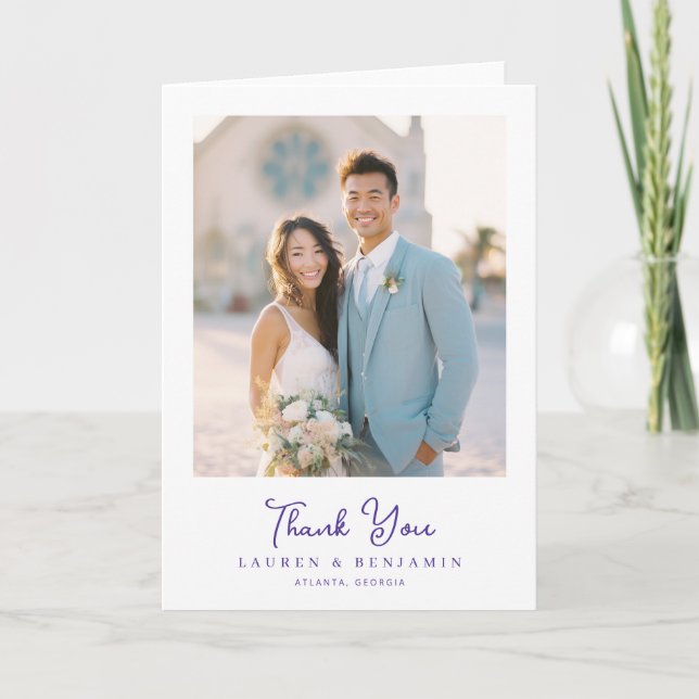 Twilight Nouveau Wedding Thank You Card (Front)