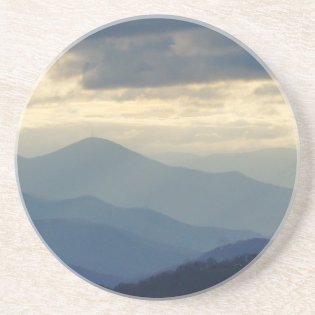 Twilight on the Blue Ridge Drink Coaster (Front)