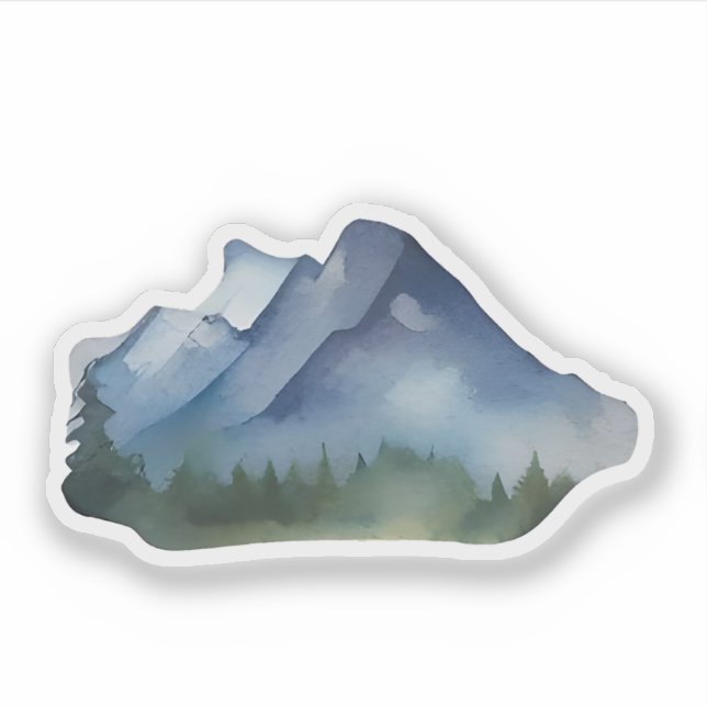 Twilight Over Fir Ridge Sticker (Front)
