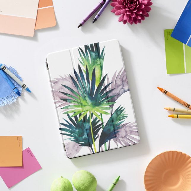 Twilight Palms- Palm Fronds iPad Pro Cover (Desk)
