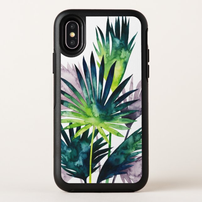 Twilight Palms- Palm Fronds Otterbox iPhone Case (Back)
