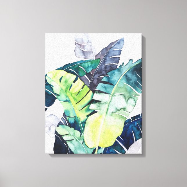 Twilight Palms - Palm Leaves Canvas Print (Front)