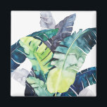 Twilight Palms - Palm Leaves Magnet<br><div class="desc">"Twilight Palms II" by Grace Popp. Features a collection of tropical greenery in a watercolor style.</div>