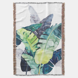 Twilight Palms - Palm Leaves Throw Blanket