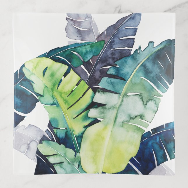 Twilight Palms - Palm Leaves Trinket Tray (Front)