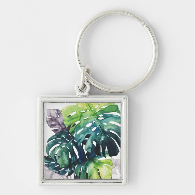 Twilight Palms - Split Leaf Keychain (Front)
