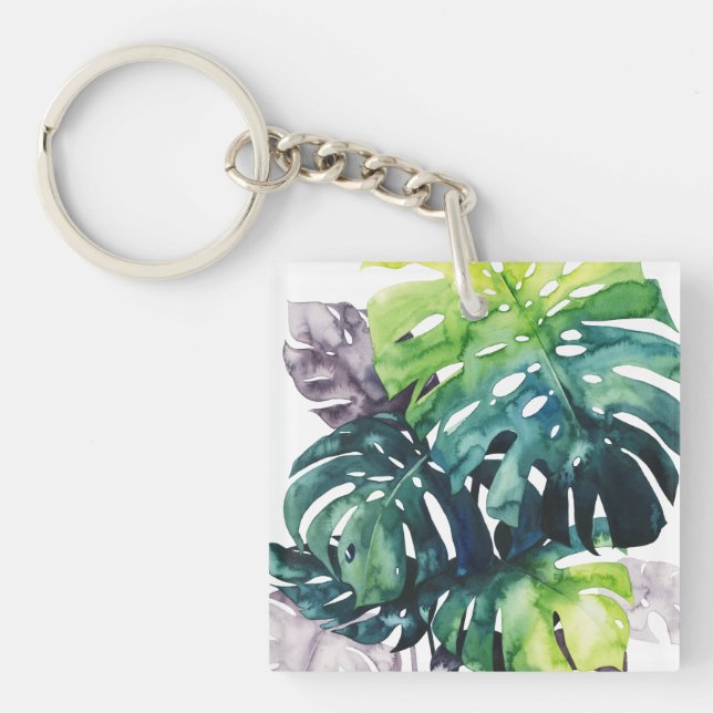 Twilight Palms - Split Leaf Keychain (Front)