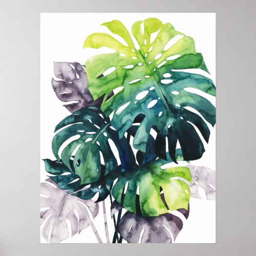 Twilight Palms _ Split Leaf Poster