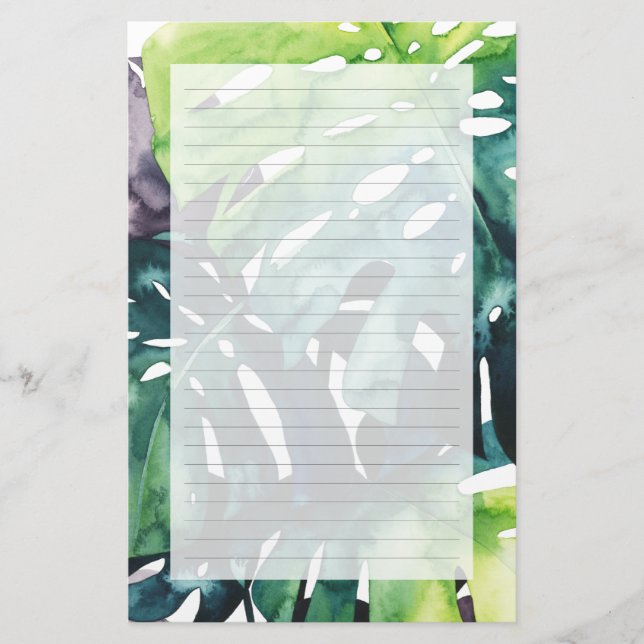 Twilight Palms - Split Leaf Stationery (Front)