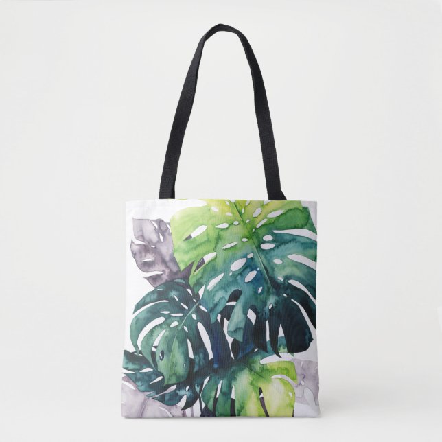 Twilight Palms - Split Leaf Tote Bag (Front)