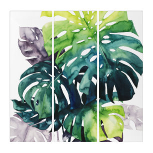 Twilight Palms - Split Leaf Triptych