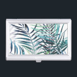 Twilight Palms - Tropical Leaves Business Card Case<br><div class="desc">"Twilight Palms I" by Grace Popp. Features tropical greenery in a watercolor style.</div>