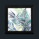 Twilight Palms - Tropical Leaves Gift Box<br><div class="desc">"Twilight Palms I" by Grace Popp. Features tropical greenery in a watercolor style.</div>
