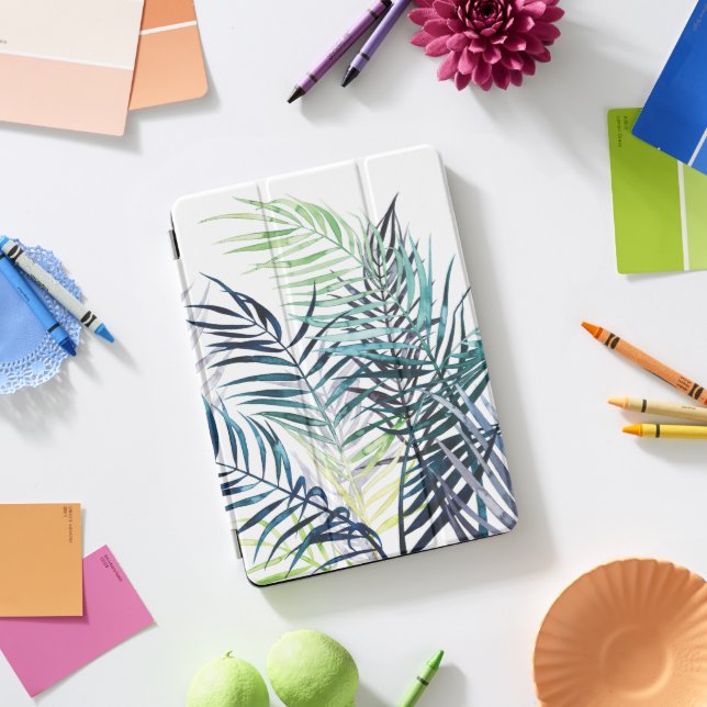 Twilight Palms - Tropical Leaves iPad Pro Cover (Desk)