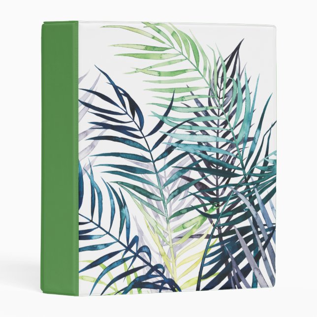 Twilight Palms - Tropical Leaves Mini Binder (Front/Spine)
