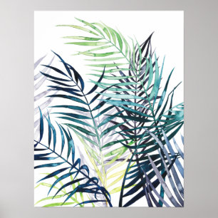 Twilight Palms - Tropical Leaves Poster