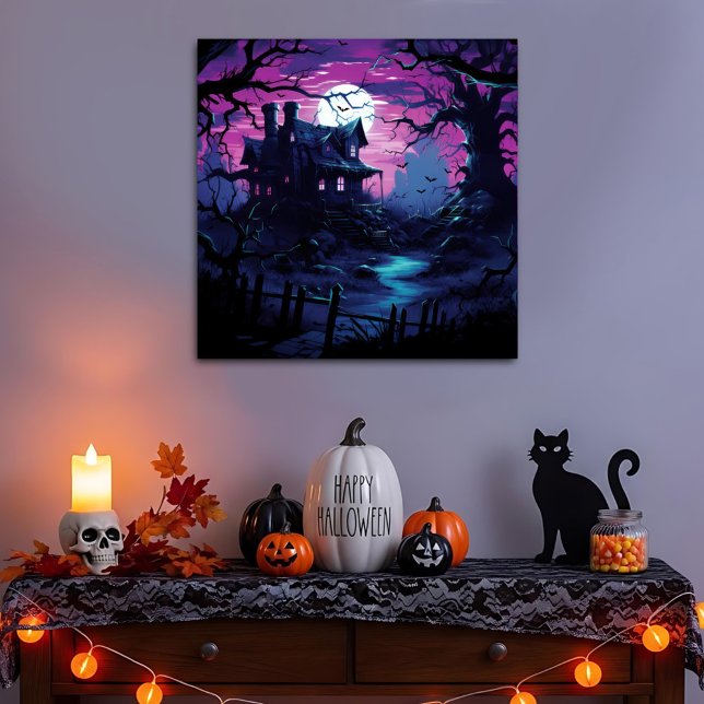 Twilight Path to Haunted Halloween Manor Acrylic Print (Creator Uploaded)