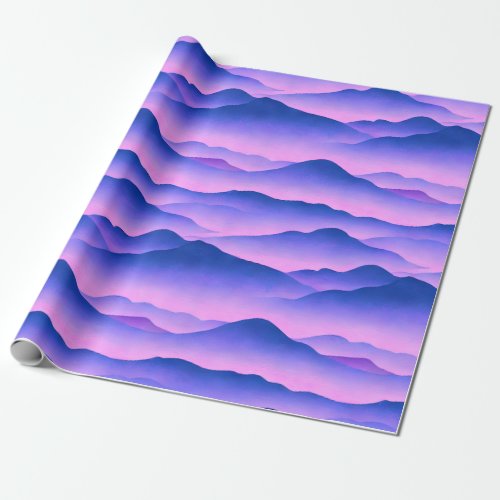 Twilight Peaks mountain dreams wrapping paper