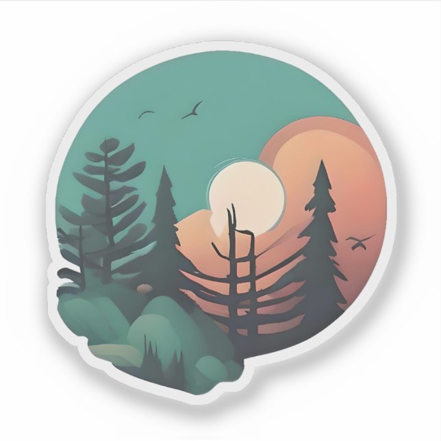 Twilight Pines Sticker (Front)