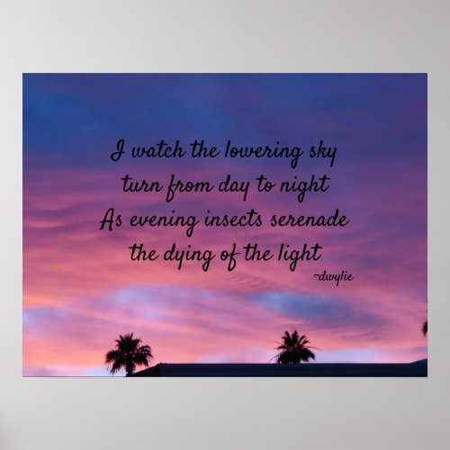 Twilight _ Poetry Art Poster