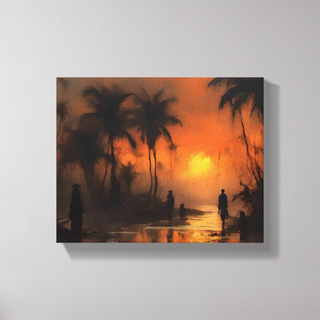 Twilight Promenade on the Jungle Canvas Print (Front)