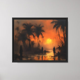 Twilight Promenade on the Jungle Canvas Print