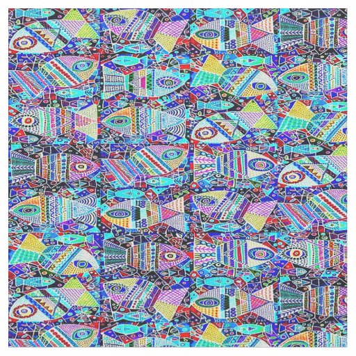 Twilight Rainbow Fish Fabric
