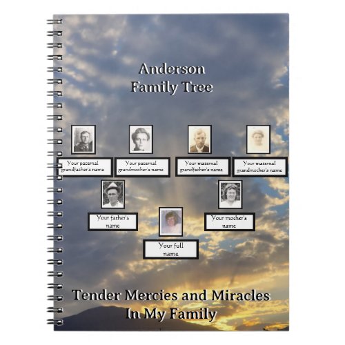 Twilight Rays Family Tree Mercies and Miracles  Notebook